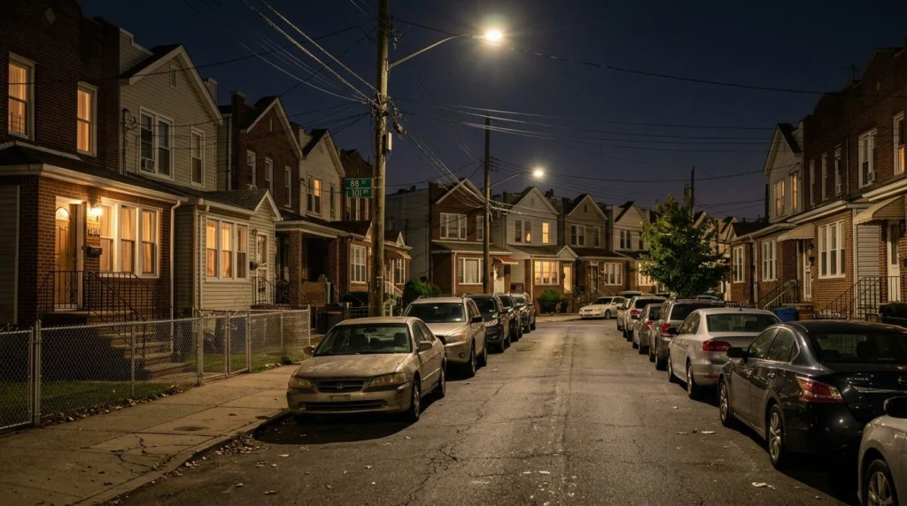 Sell my house in Flushing, Queens NY — Night scene · Homes by Agatha