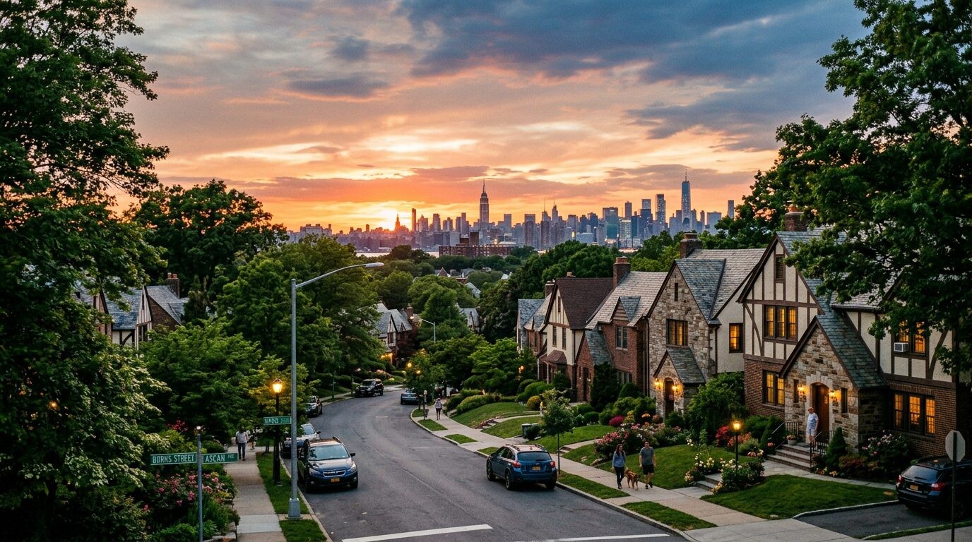 Sell your home in Forest Hills, Queens NY — Residential street · Homes by Agatha
