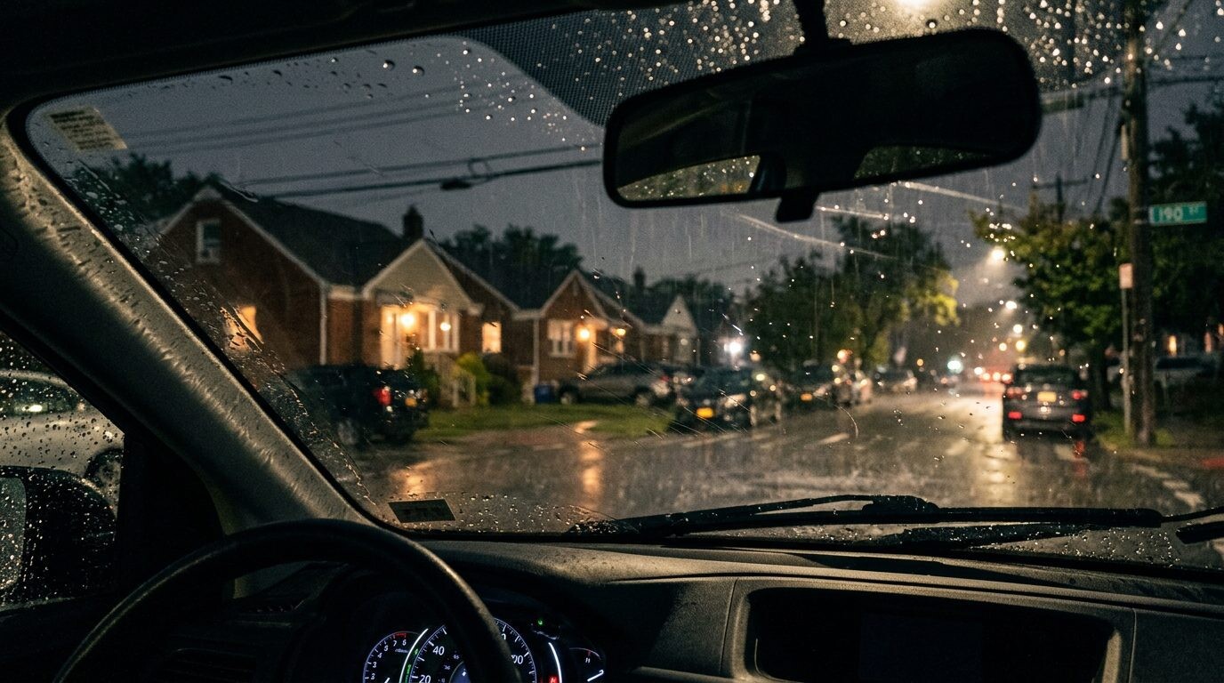 Sell my house in Hollis, Queens NY — Windshield water droplets · Homes by Agatha