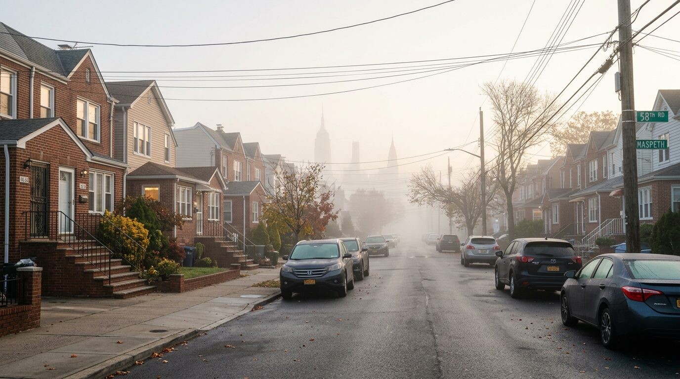 Sell my house in Maspeth, Queens NY — Early morning residential · Homes by Agatha
