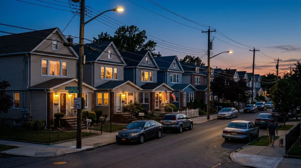 Sell Your Home in South Ozone Park 1 Sell your home in South Ozone Park, Queens NY — Twilight scene houses · Homes by Agatha