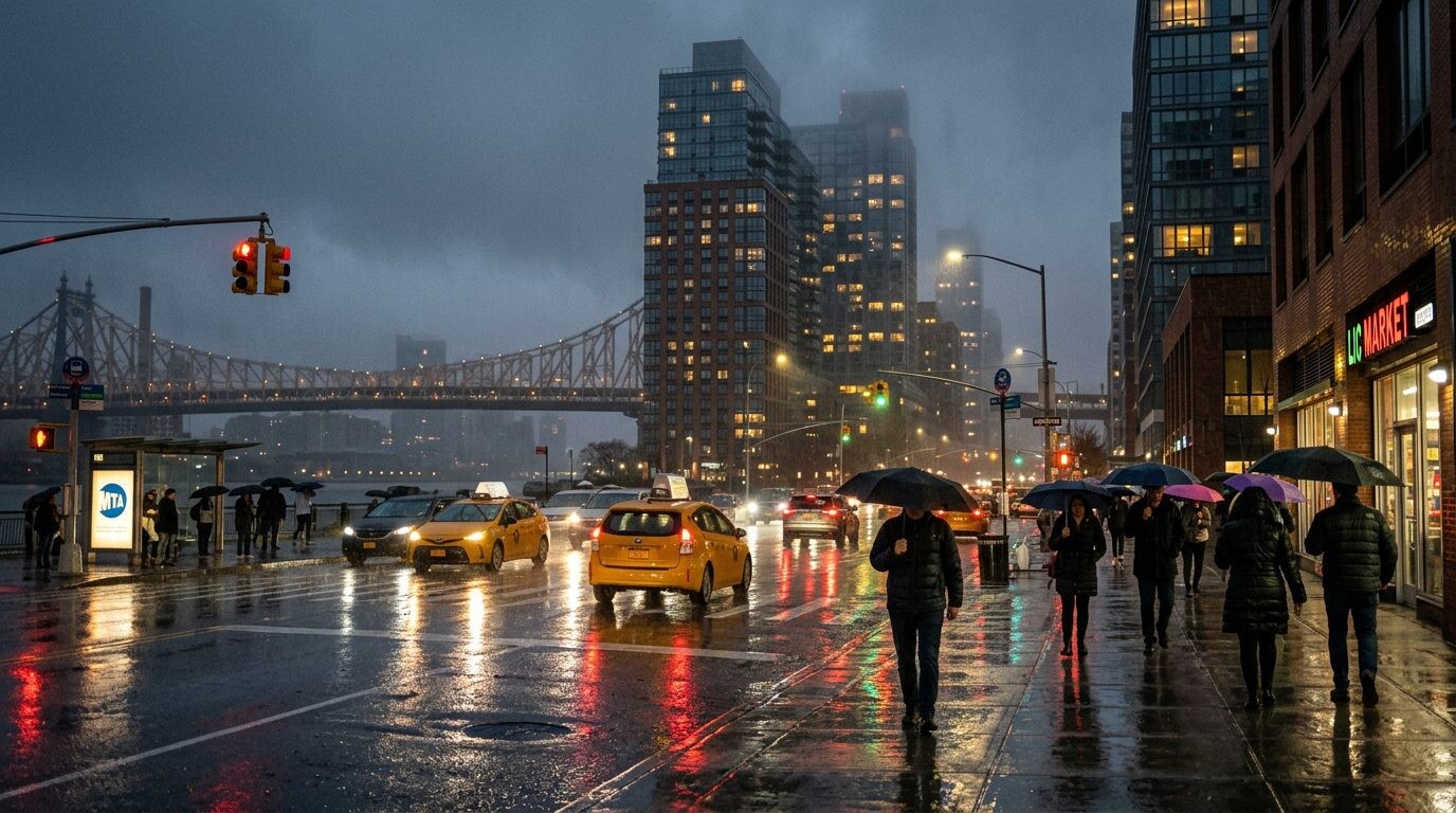 Sell Your Home in Long Island City 1 Rainy evening in Long Island City, Queens NY — sell your home with Agatha Lubas