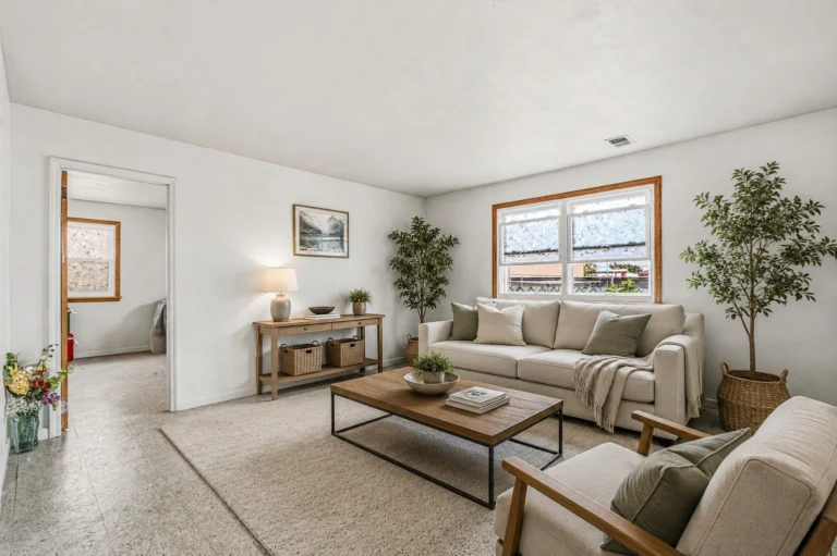 Bright staged living room in a Howard Beach, Queens NY home for sale — Homes by Agatha