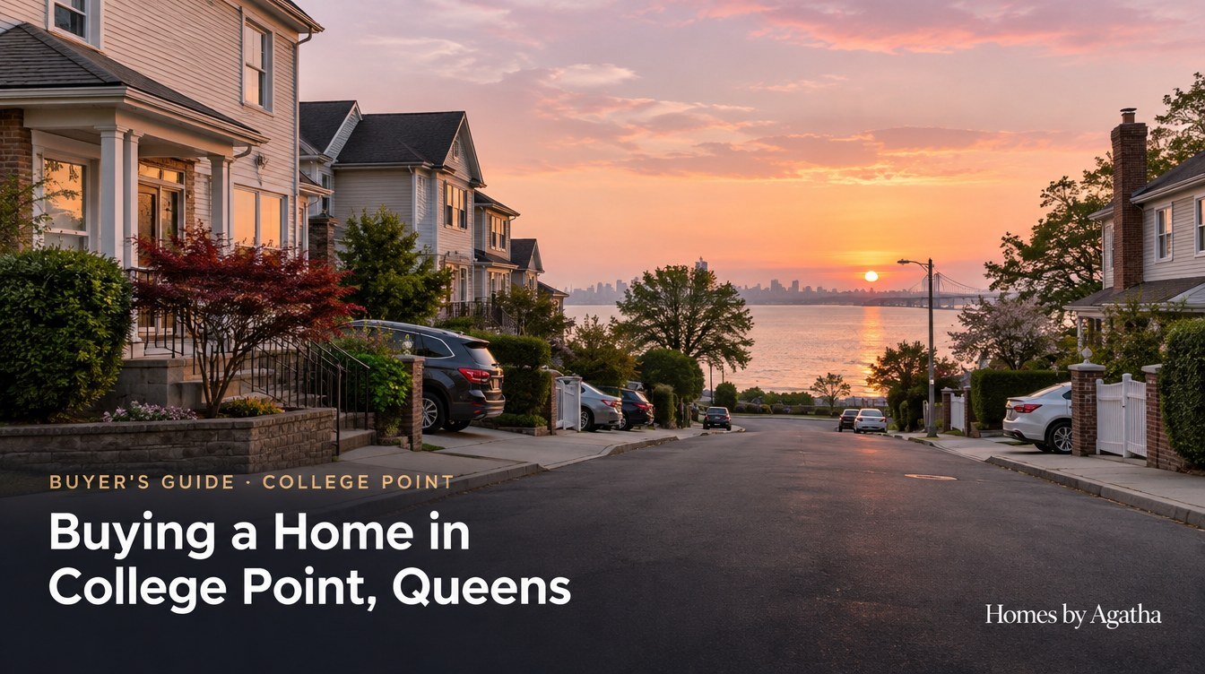Buying a home in College Point Queens NY — flood zone, two-family and townhouse buyer guide by Homes by Agatha