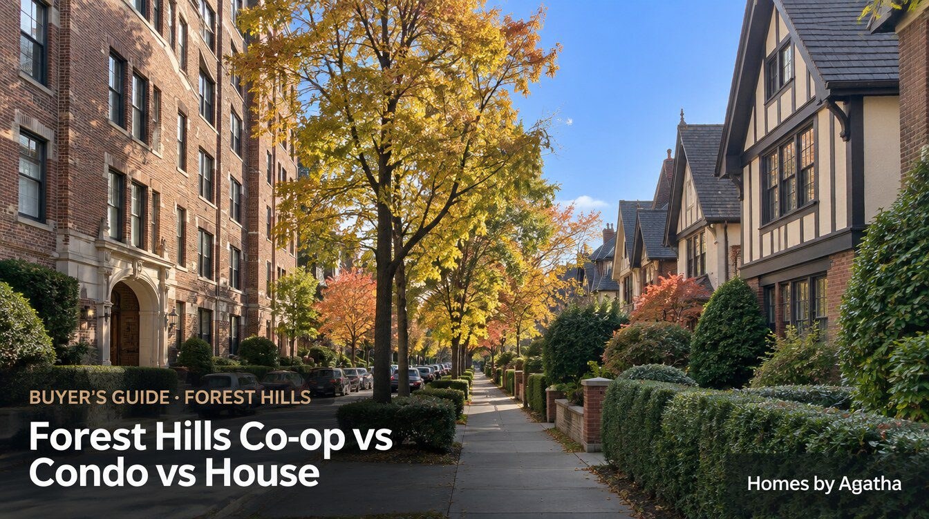 Forest Hills co-op vs condo vs house – Queens buyer decision guide by Homes by Agatha